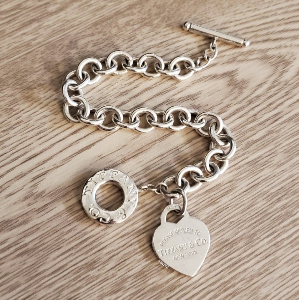 *SOLD* Return to Tiffany Heart Tag Toggle Bracelet 8.25"